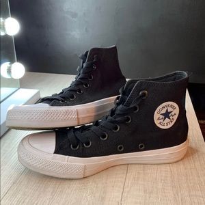 Black and white Chuck Taylor Converse